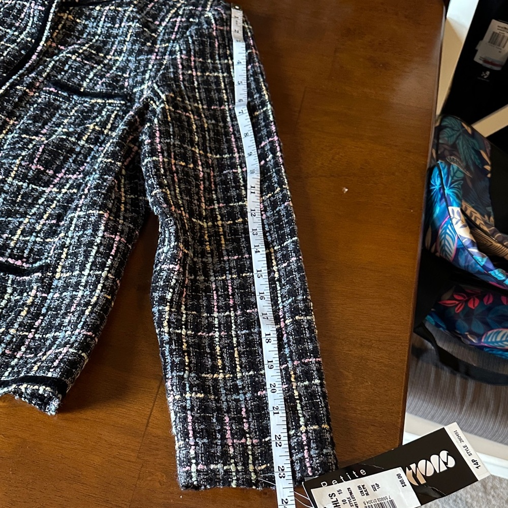 Zara Multicolor Tweed Blazer - Picture 9 of 10